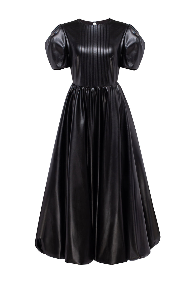 faux leather maxi dresses Caramel Brown Faux Leather Belted Maxi Dress - All Dresses