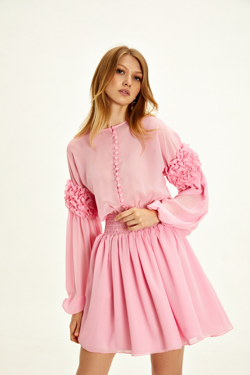 Light Pink Ruffle Dress
